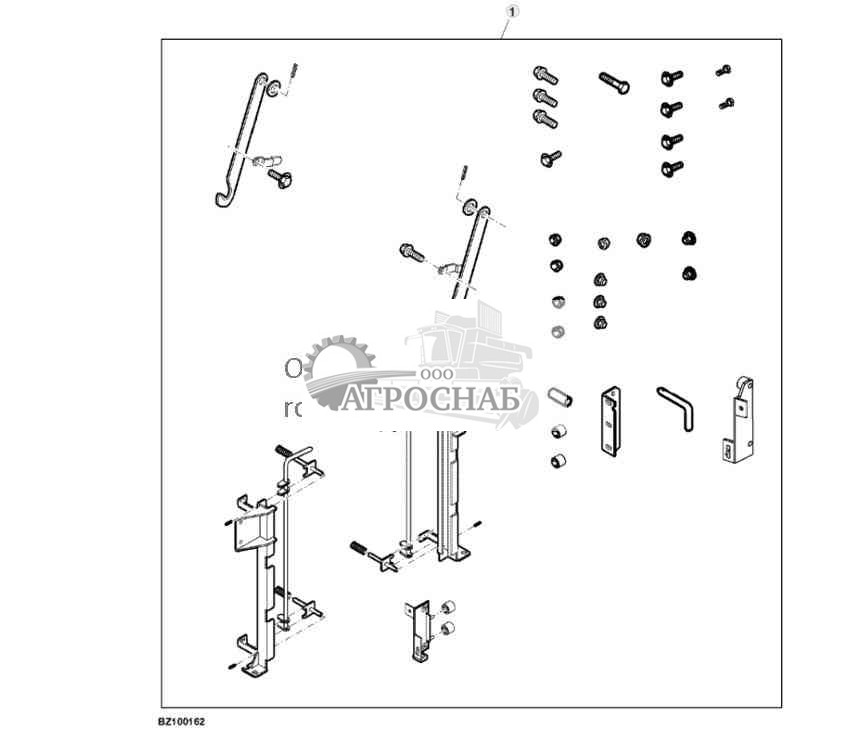 Навесное оборудование, направляющие, доизмельчитель зерна 